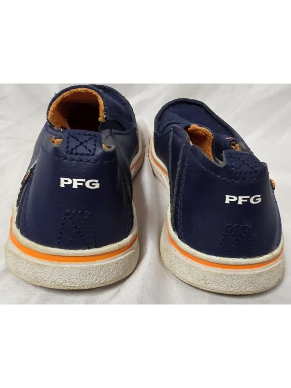 Columbia Bahama PFG Size 1 Navy Blue, Slip On Omni Grip Fish Outdoors Kids Shoes